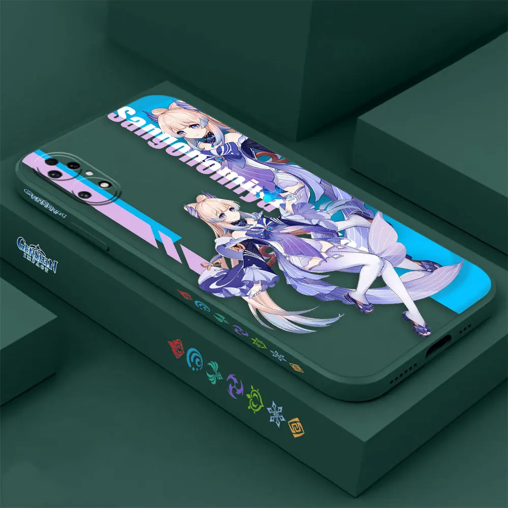 Genshin Impact Ganyu Sangonomiya Kokomi Phone Case For Huawei P60 P50 P40 P30 P20 Mate 50 40 30 20 20X 10 Colour Liquid Cover