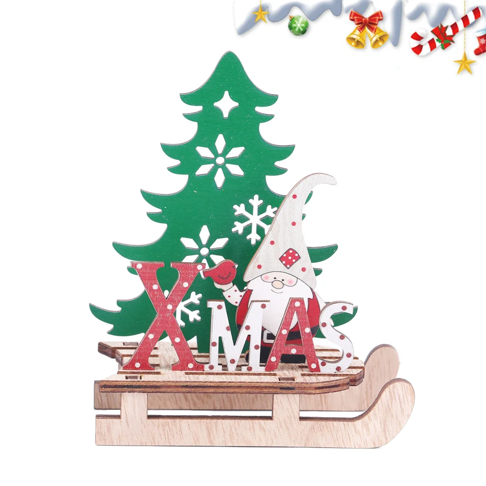 

Christmas Desktopornament Tabletop Decorations Wooden Decoration Party