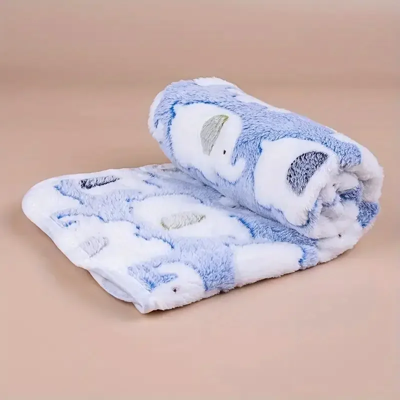 1 and cozy cartoon elephant pet blanket for dogs and cats flannel throw for puppies and kittens universal size christmas gift details 5