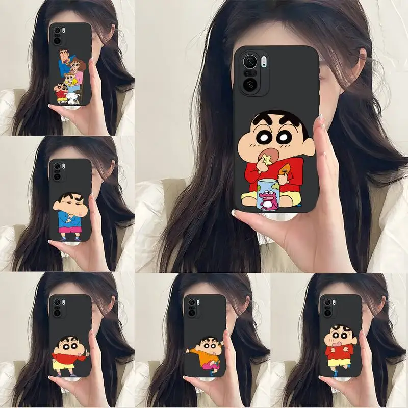 

Cartoon Crayon Shin-chan Phone Case Fundas For Xiaomi Mi 12 Pro 11 11T 11i 11X 9T 10T Poco M3 Pro X3 Nfc F3 Redmi 9 8 Cover