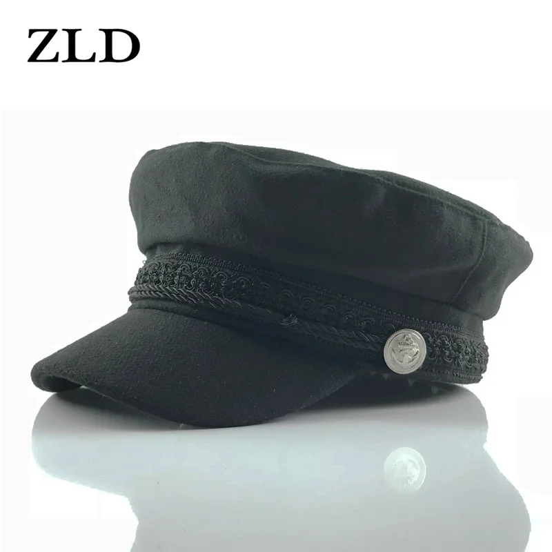 

ZLD Berets Solid Color Simple and Retro Octagon Cap Men and Women Four Seasons Style Retro-matching Beret Artist Hat Women Hat