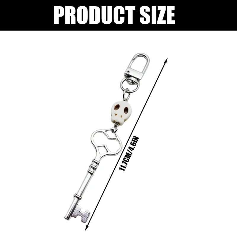 Стильный брелок с головкой-скелетом изящный в форме сердца для любителей моды