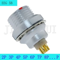 eeg 5b 2 4 10 14 16 20 30 40 48 50 pin stationary metal circular push pull self locking female socket cable weld connector