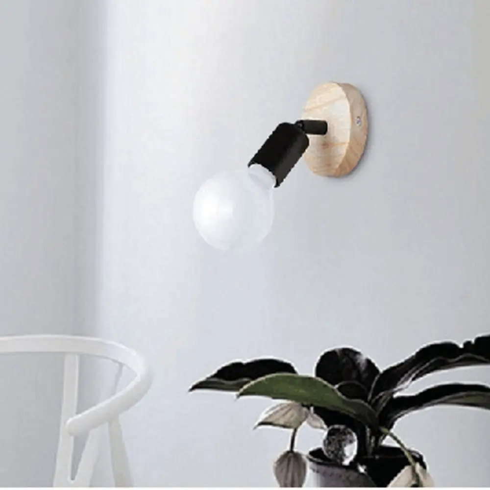 

E27 Iron Vintage Indoor Lighting Home Decor Modern Bedside Lamp Industrial Sconce Wall Lamp Wall Light Fixture