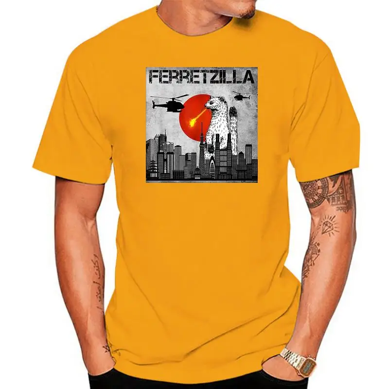 

Винтажная Милая футболка хорька в японском стиле С закатом