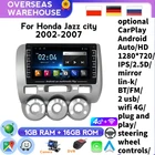 Автомагнитола для HONDA JAZZ City 2002 -2007 IPS 2 Din Android мультимедийный видеоплеер BT Поддержка нескольких языковрусскийUSB