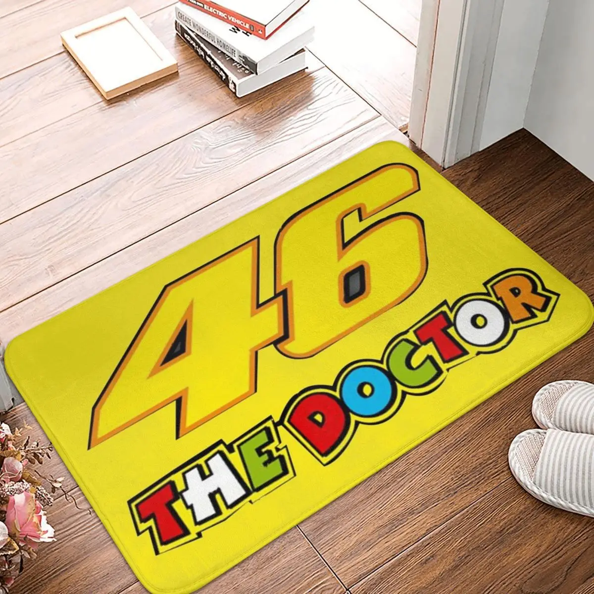 

Motorbike Motorcycle Bath Door Mat Rossi Moto Rug Carpet Decor Entrance Living Room Home Kitchen Bedroom Anti-slip Balcony