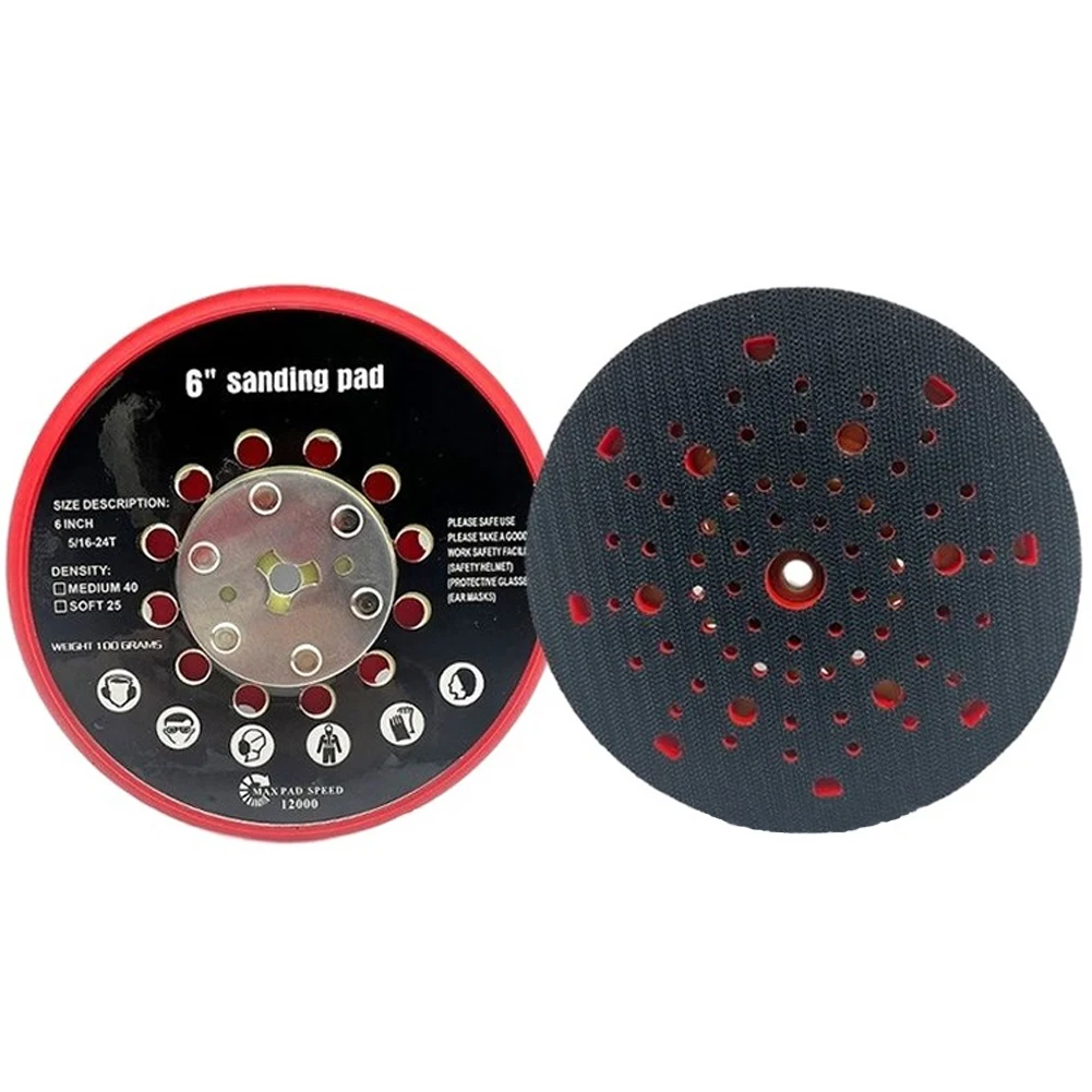 

6 Inch 150mm Sanding Pad Medium Hook And Loop Multi-Hole Back-Up For Bosch RSM6045 For Fine Sanding And Lacquer Repair Work