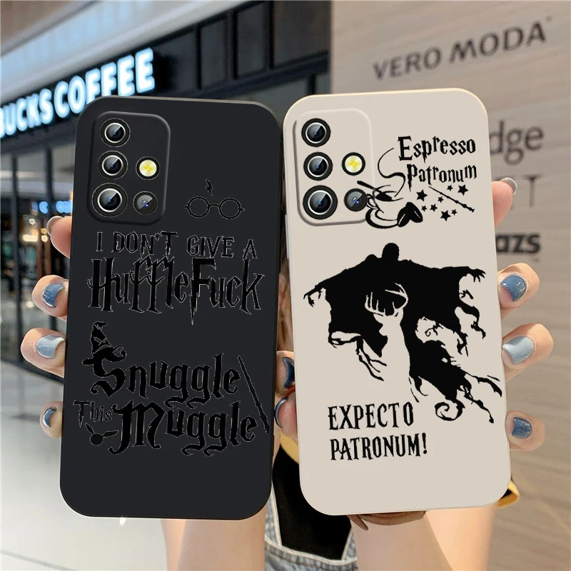 

Cool Harry Potters For Samsung A04 A71 A51 A42 A41 A31 A32 A21S A12 A11 A01 A02 4G 5G Liquid Rope Phone Case