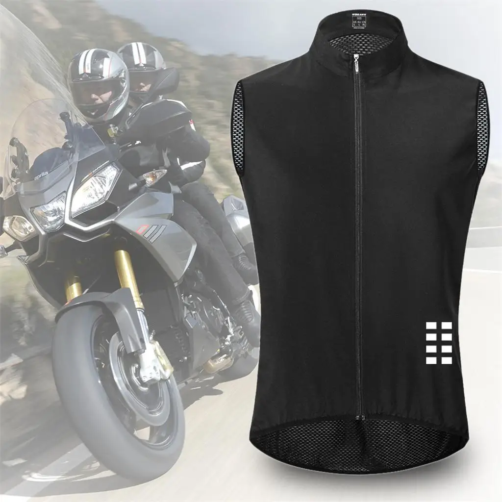 

Men's Safety Running Cycling - Reflective Sleeveless Windproof Running Bicycle Gilet - Ultra Light & Comfortable