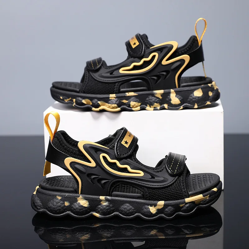 

Boys' sports sandals 2023 summer new boys primary school students soft sole non-slip children's beach shoes boys shoes
