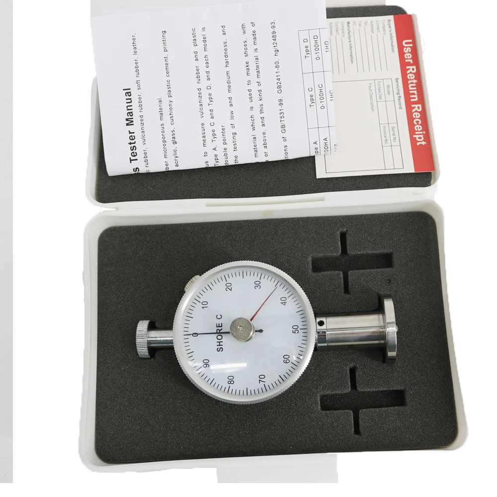 LX-C-2 Двухигольный твердомер по Шору C 0 ~ 100HC (HW) для тестирования резины пенопласта