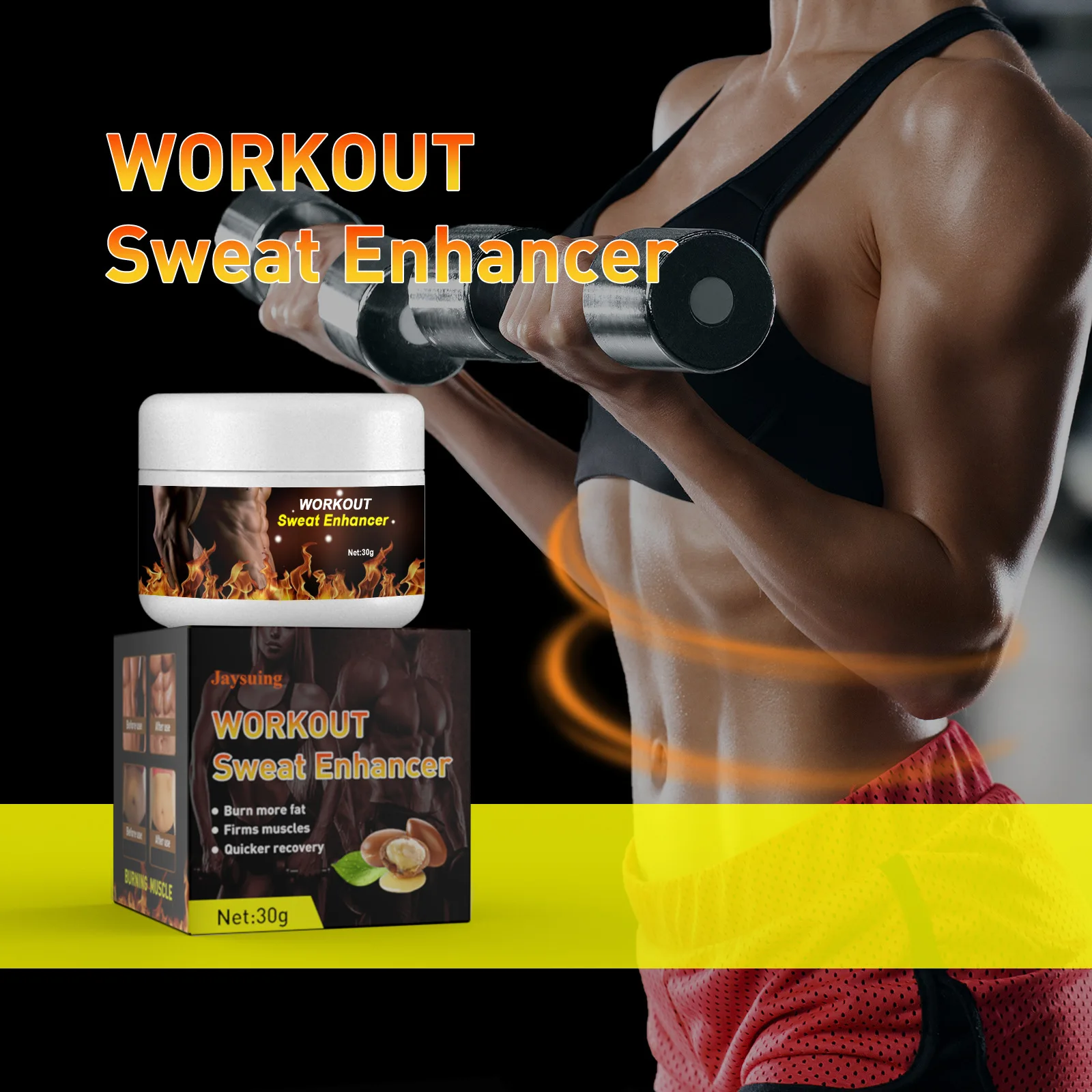 

Abs Cream Fitness Body Shaping Cream Abdominal Enhanced Lines Strengthening Muscle Shaping Abdominal Muscle Cream 10g