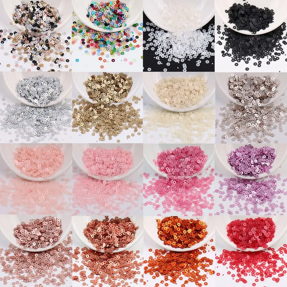 

Fashion Shiny Embellishment Wedding Nail Art Sewing Accessaries Loose Sequin Round Paillettes Paillette Faceted Bead
