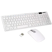 wireless slim white keyboard wireless optical mouse set for pc and laptop