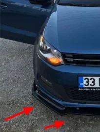 Комплект для Volkswagen Polo 6R 6C комплект переднего бампера губ спойлер сплиттер