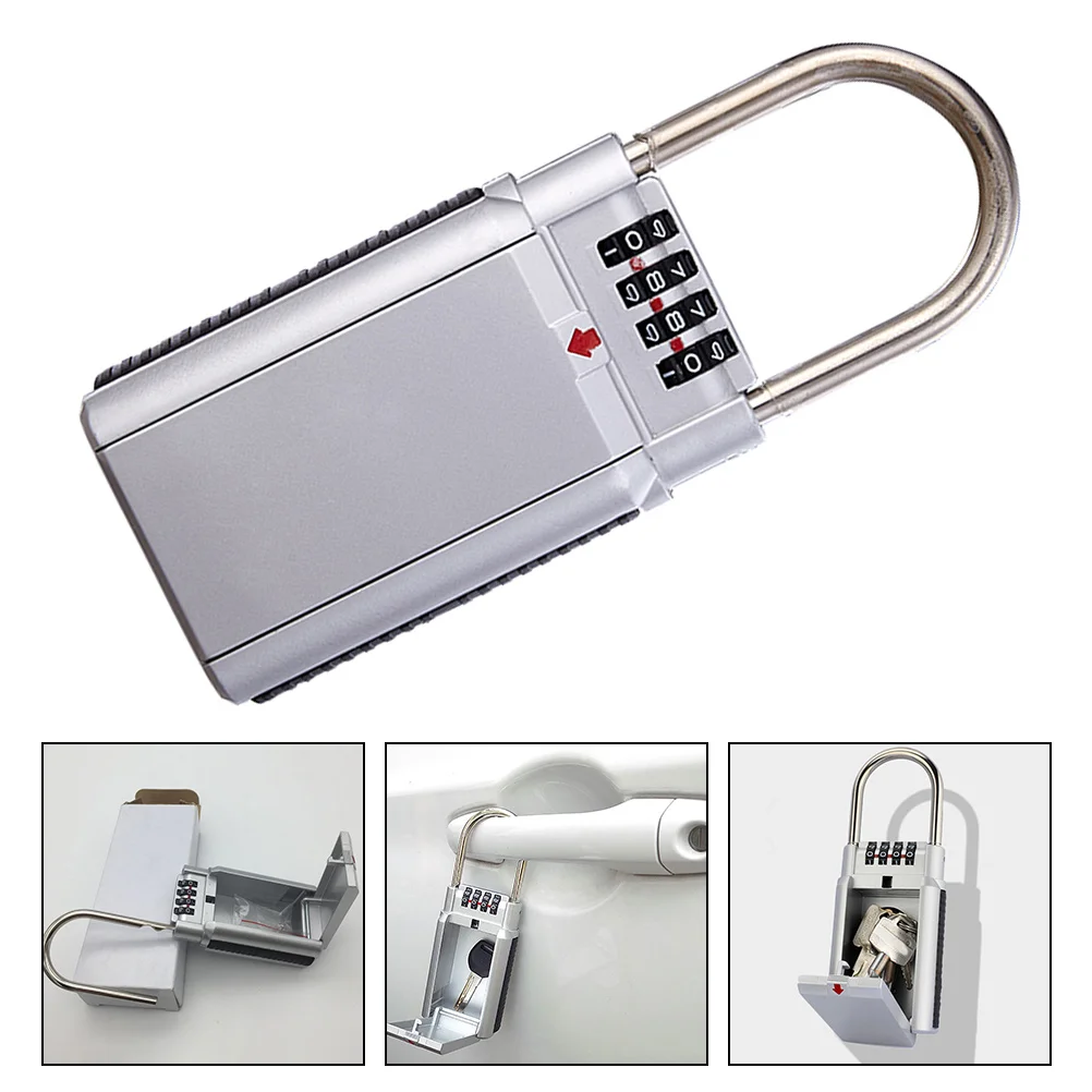 

4 Digit Key Lock Box Key Box Wall Mount Metal Key Cabinet Lock Box House Key Lock Box Password Security Lock Box