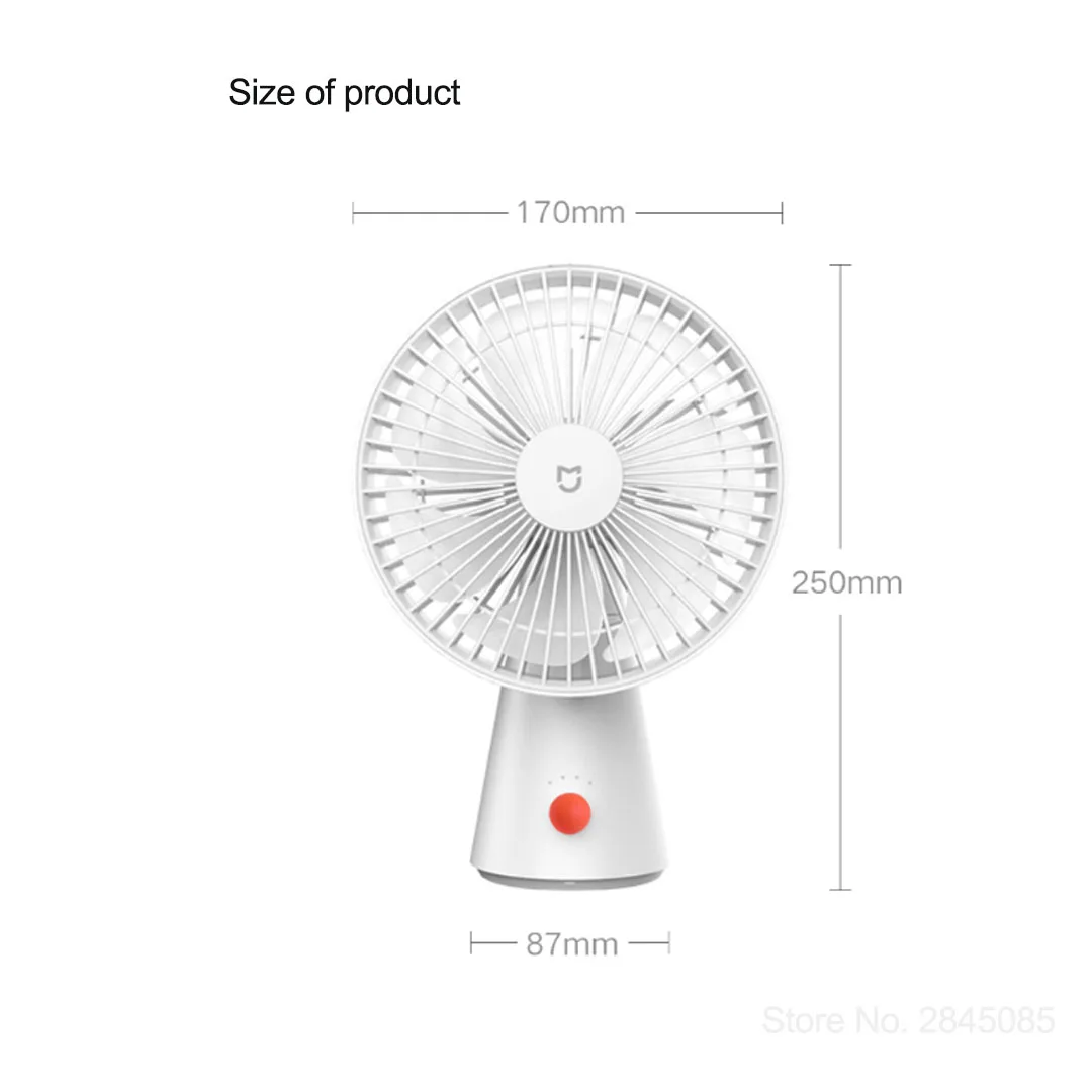 Xiaomi Mijia настольный вентилятор ручной 2 в 1 портативный с батареей 4000 мАч типа C, заряжаемый на 4 скорости ветра дома и офиса.