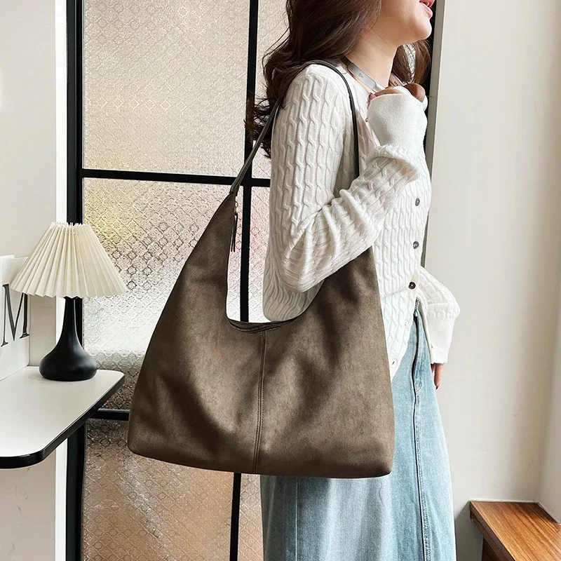 Сплошные цветные замшевые сумки на плечо молнии мягкая универсальная дорожная