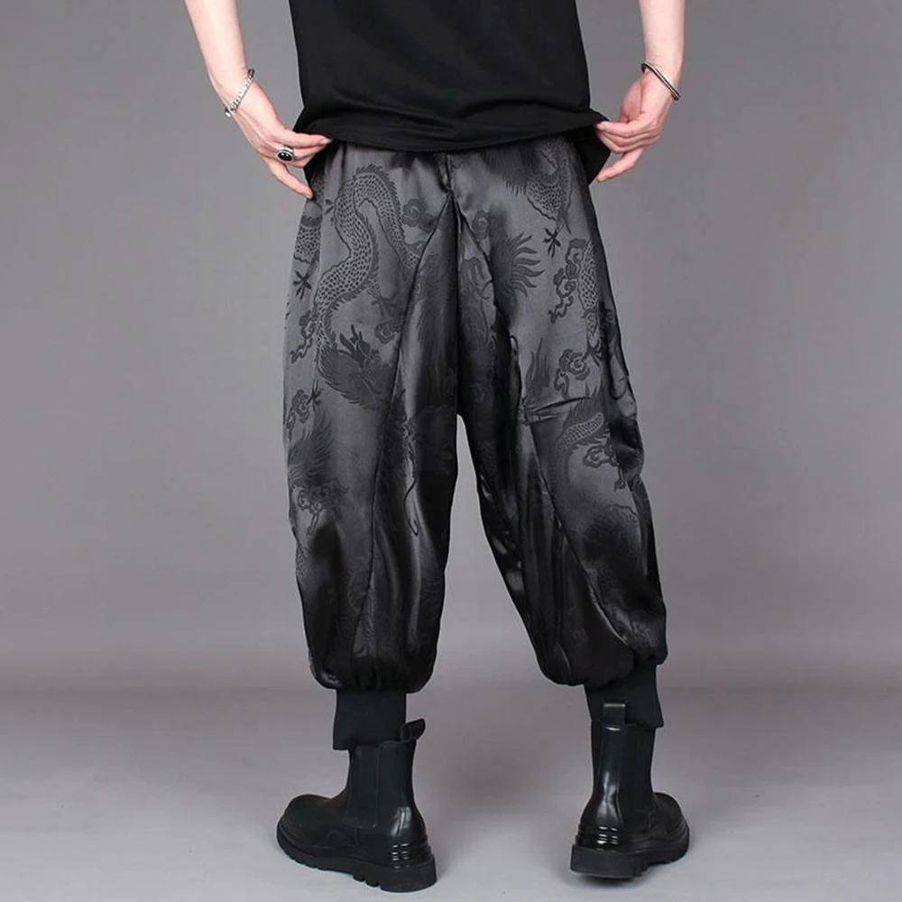 Леггинсы мужские с большим шаговым швом японские универсальные уличные