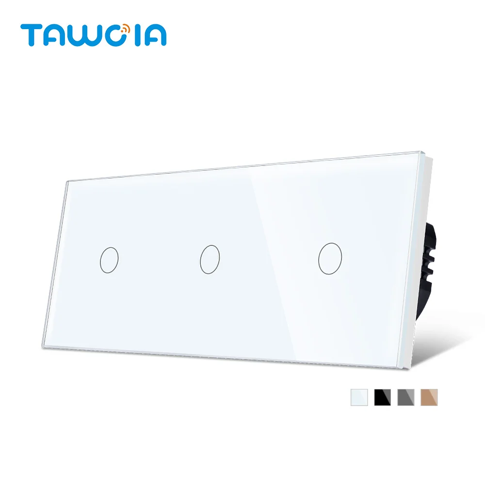 

TAWOIA EU Russian Standard Triple 1/2/3/4 Gang 1/2 Way Wall Touch Light Switch 228mm Waterproof Backlight Sensor On/Off Switches