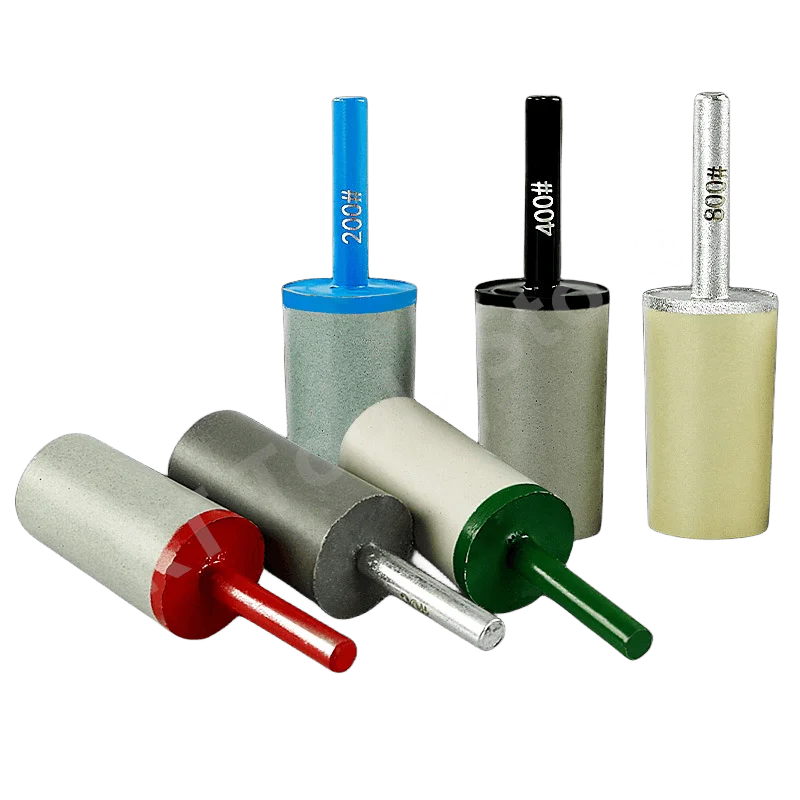 6 шт. мм цилиндр с хвостовиком алмазные шлифовальные насадки смоляные заусенцы