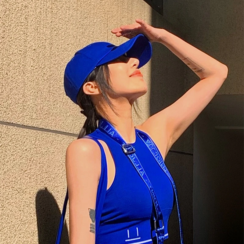 Женская бейсболка в Корейском стиле с жестким верхом Klein Blue 2023 новая