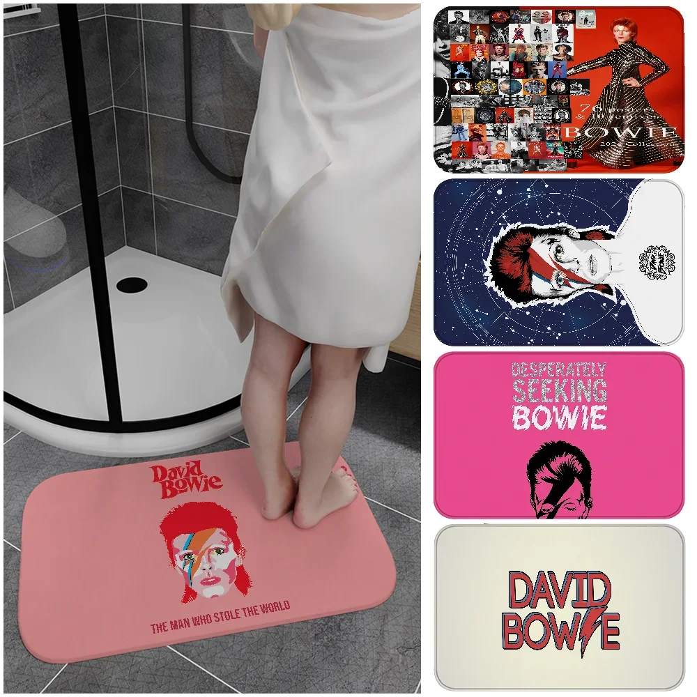 D-David B-Bowie Напольный Коврик Противоскользящий Для Входной Двери Прямоугольный