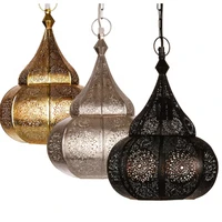 hot sell moroccan lamp ceiling lights black oriental style vintage pendant lantern light