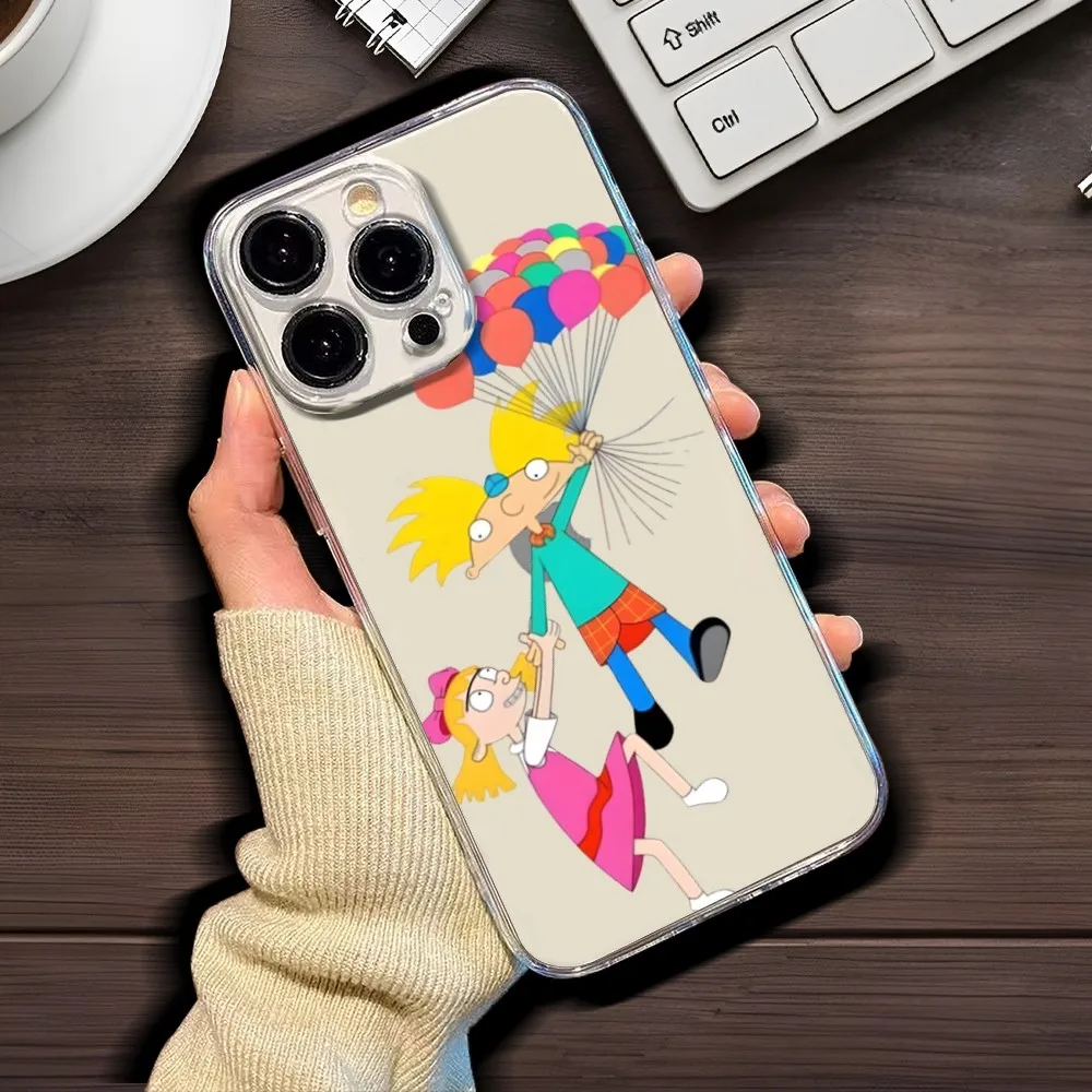 Чехол для телефона с забавным рисунком H-Hey A-Arnold Iphone 16 15 11 13 14 Pro Max Plus X Xr Xs Se2020 12 mini