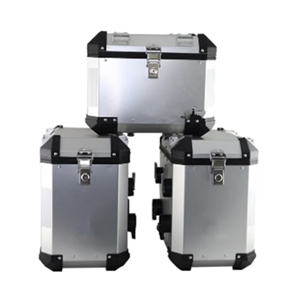 

Aluminium Motorcycle Side Case Side Box Pannier silver color 32L tail aluminum box