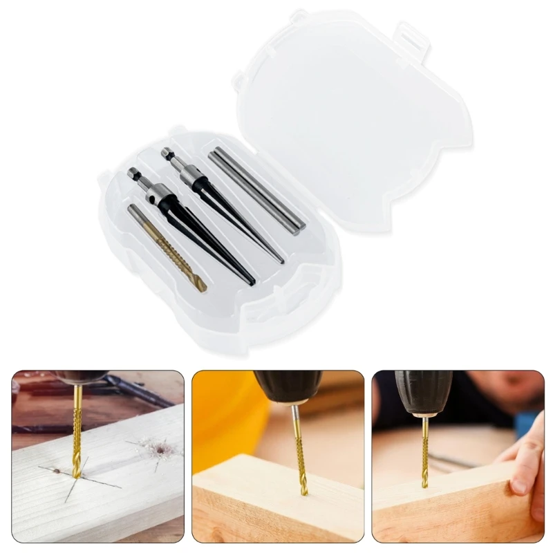 Набор конических разверток из углеродистой стали для точной обработки дерева