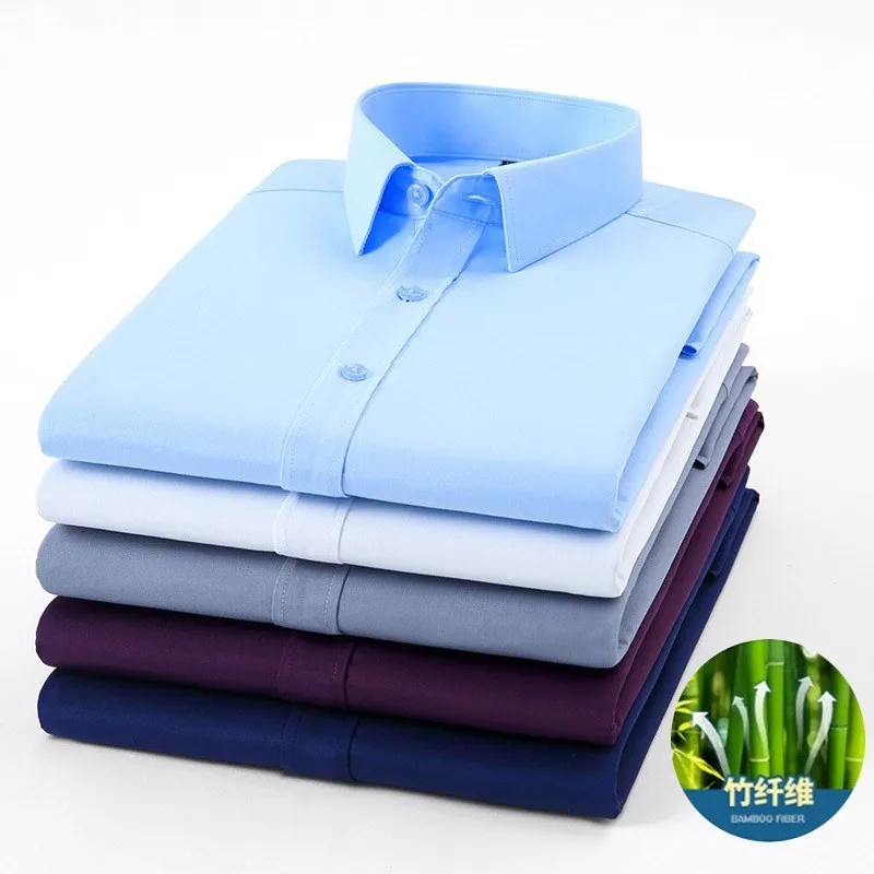 

Chemise Homme 2022 Top Quality Men Dress Shirt Fashion Long Sleeve Business Formal Regular Fit Office Camisa Social Masculina