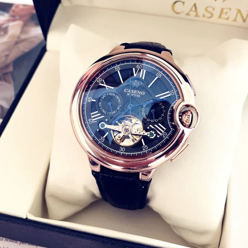 Часы швейцарские мужские механические автоматические водонепроницаемые Модные