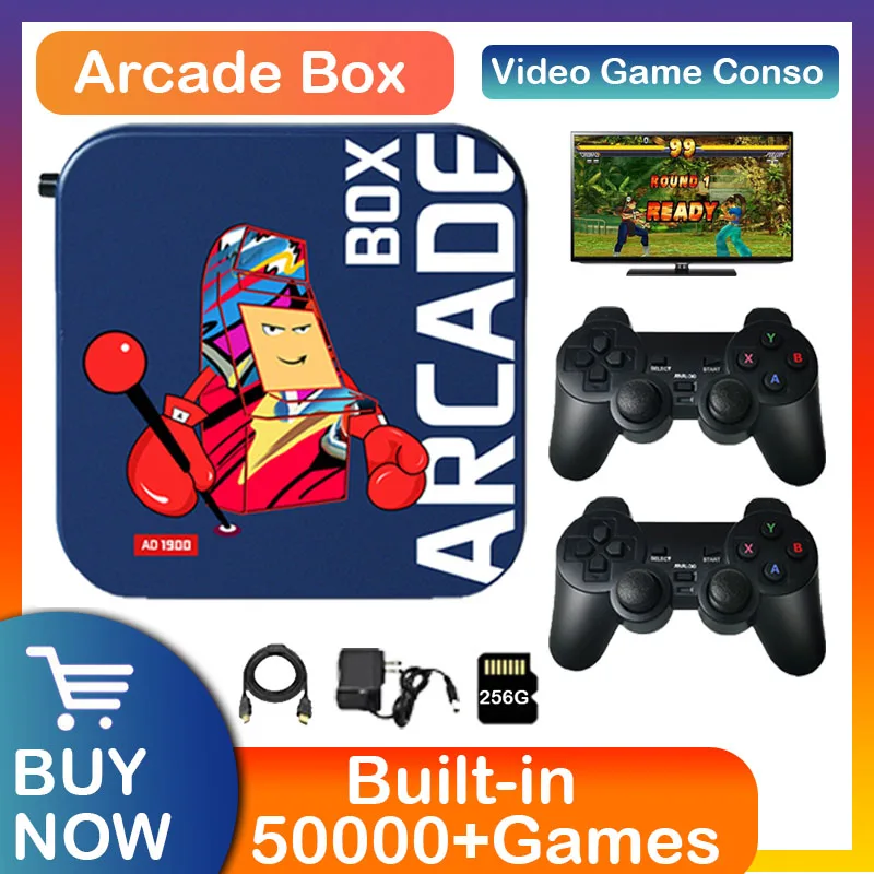 

Аркадная приставка, портативная игровая консоль 50000 игр для PSP/PS1/DC/Naomi/NEOGEO Classic, ретро дисплей 4K HD, монитор проектора onTV