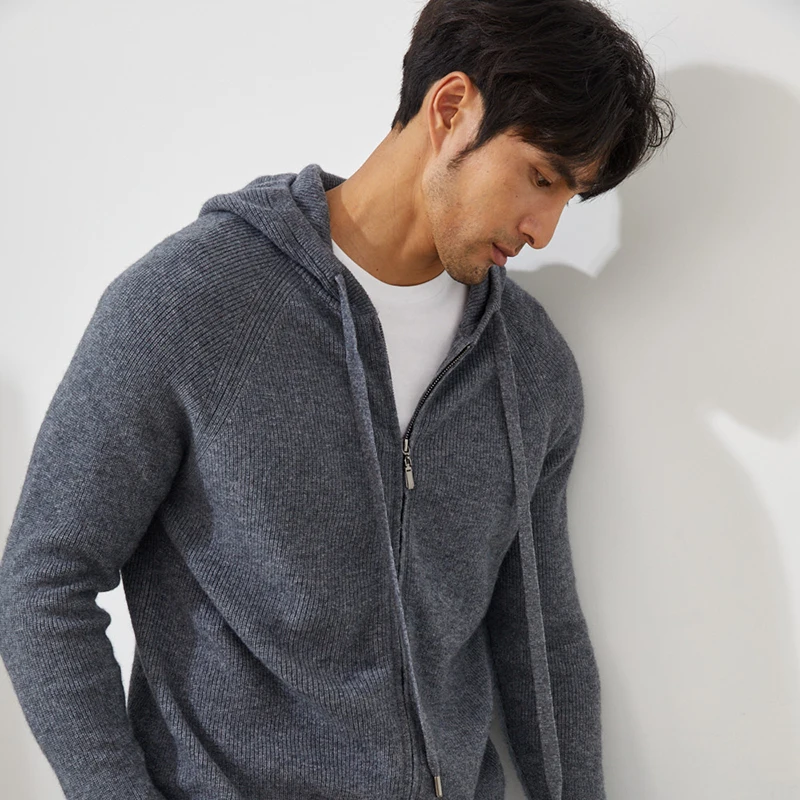 2023 роскошный мужской легкий кашемировый свитер Зимний новый модный Повседневный