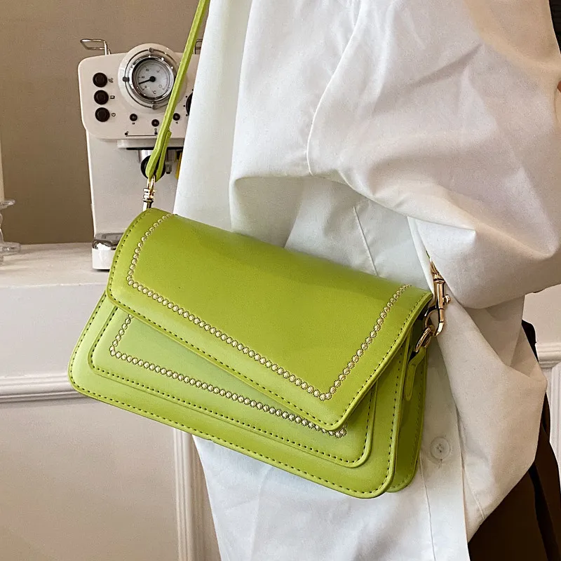 

Модная женская сумка через плечо, брендовые дизайнерские дамские сумочки, однотонный клатч из искусственной кожи на ремне