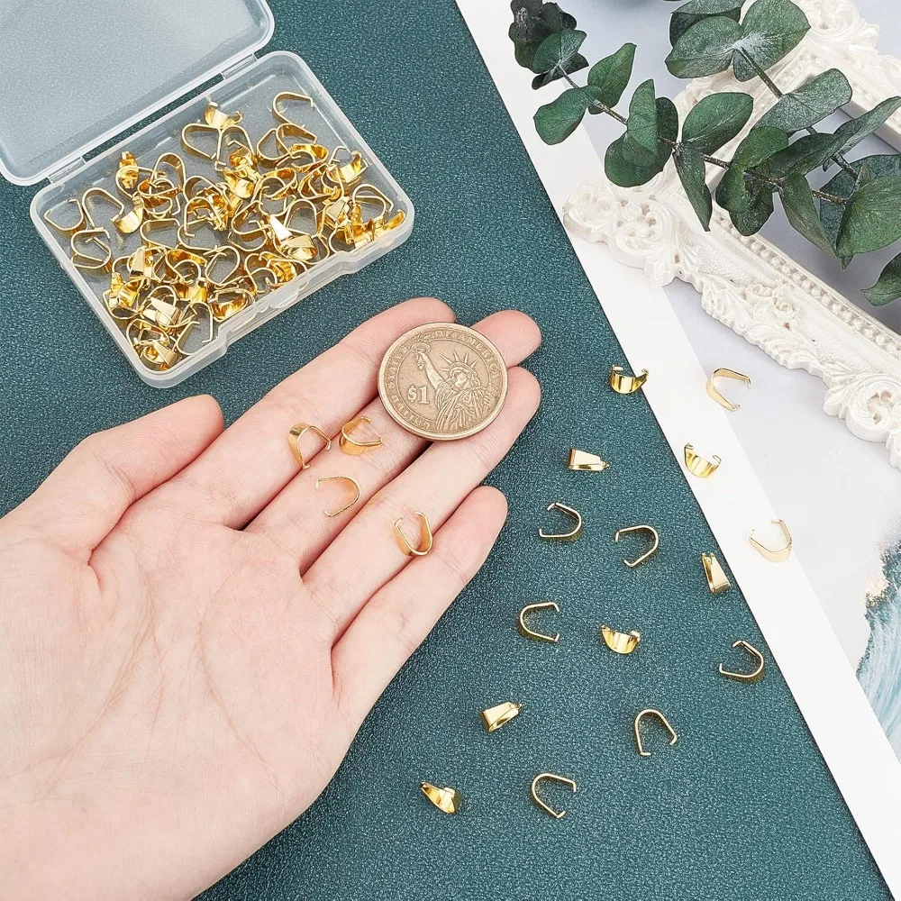 Зажим-клипса позолоченный 18 К 100 шт.