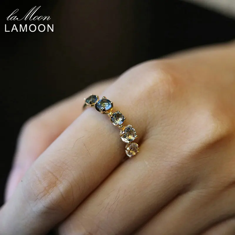 Кольцо LAMOON с драгоценным камнем для женщин натуральный Gardient Lundon кольцо синим