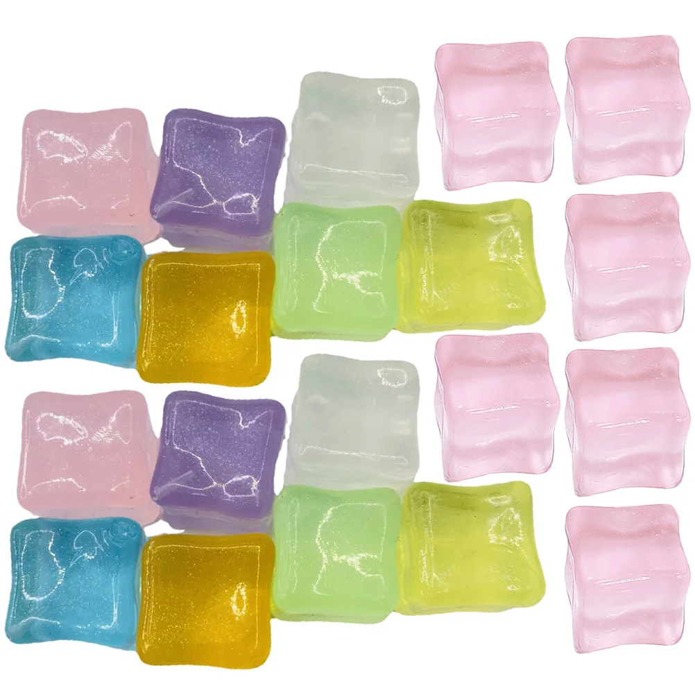 

Ice Fake Cubes Crystals Photo Props Artificial Party Scatter Table Clear Reusable Vase Shower Baby Filler Crushed