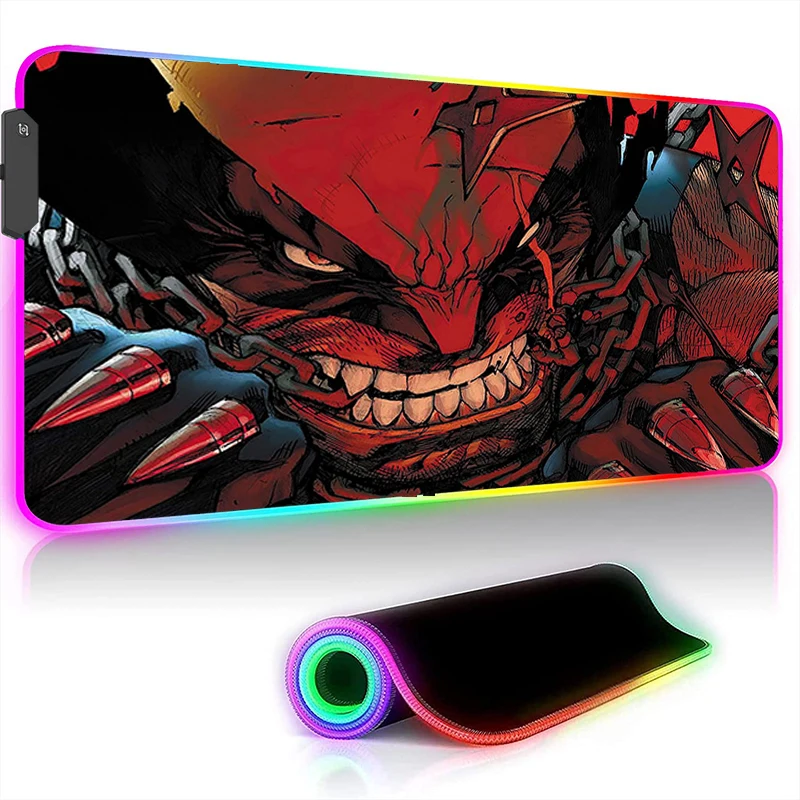 

Игровой коврик для мыши Wolverine со светодиодной RGB подсветкой, классный коврик для мыши, компьютерные аксессуары, коврик для ноутбука, коврик д...