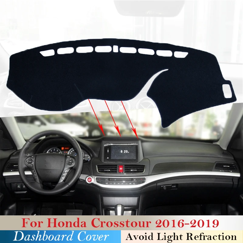 

Polyester for Honda Crosstour 2016 ~ 2019 Car Accessories Dash Board Sunshade Carpet Dashboard Cover Protective Pad 2017 2018