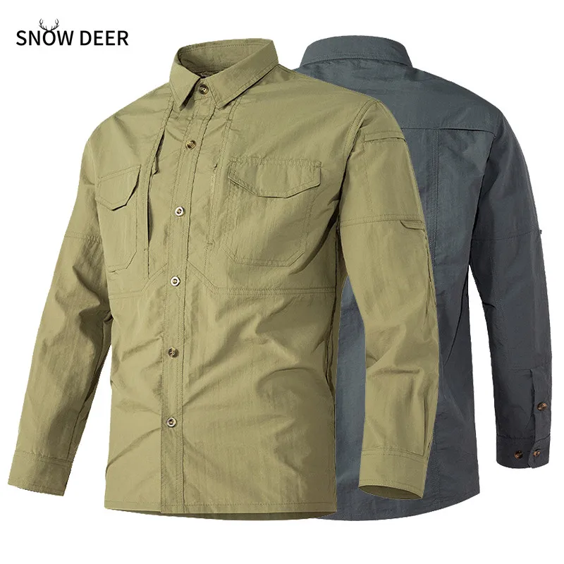 

Американские тактические походные рубашки, мужские уличные боевые рубашки с несколькими карманами и быстрой доставкой, рубашки для кемпинга с длинными рукавами, одежда для скалолазания