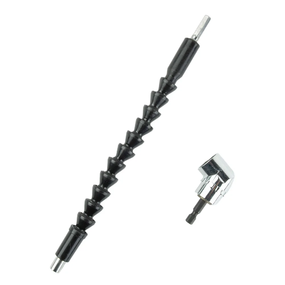 2-in-1 Degree Right Angle Drill Attachment And Flexible Angle Extension Bit Kit For Drill Or Screwdriver 1/4