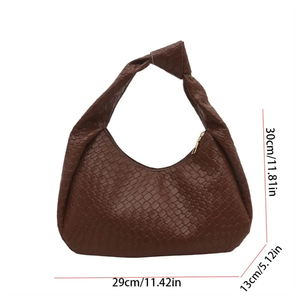 Фото Повседневная сумка из искусственной кожи с стеганым узором, красная сумка из искусственной кожи, черная модная сумка в форме полумесяца, косметичка №2