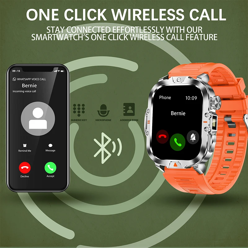 GEJIAN мужские спортивные часы с подключением Bluetooth 5 4 умные со светодиодной