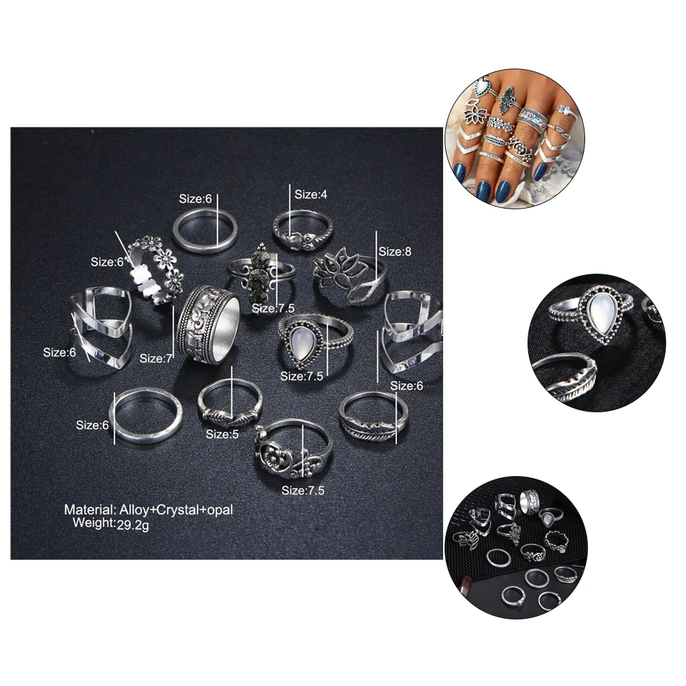 Женское кольцо с кристаллами IF ME Винтажное цветами совой слоном листьями в