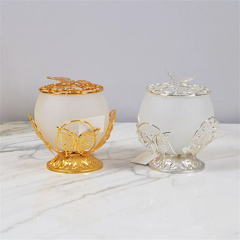 Изысканные стеклянные подсвечники металлические рамки праздничные украшения