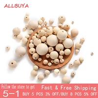natural wooden beads round spacer wood beads ball charms loose beads diy for jewelry making handmade accessories 6 20mm 500pcs