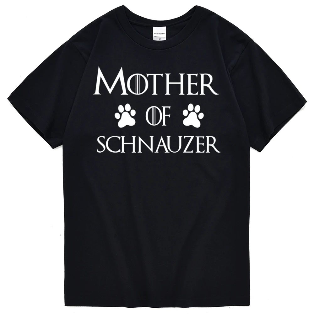 

Mother Of Schnauzer Cute Claw Print Man T Shirt Hip Hop Fashion Tee Shirt Harajuku Cool Clothes Alphabet Sport Mens Short Tees